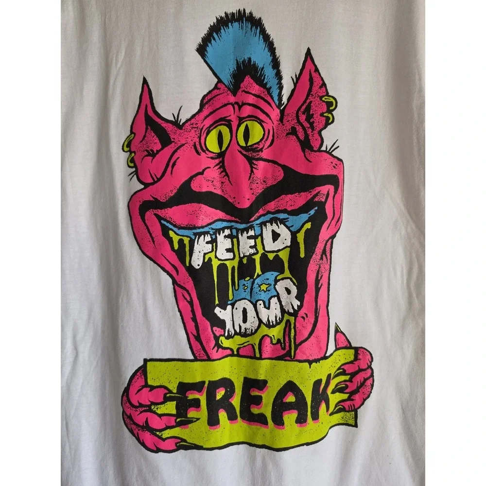 NWOT Rotten T-Shirt M White Graphic Print Short Sleeve Cotton Crew Neck